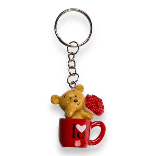Kinky Pleasure - KPK050 - Keychain - Bear I Love You Flowers