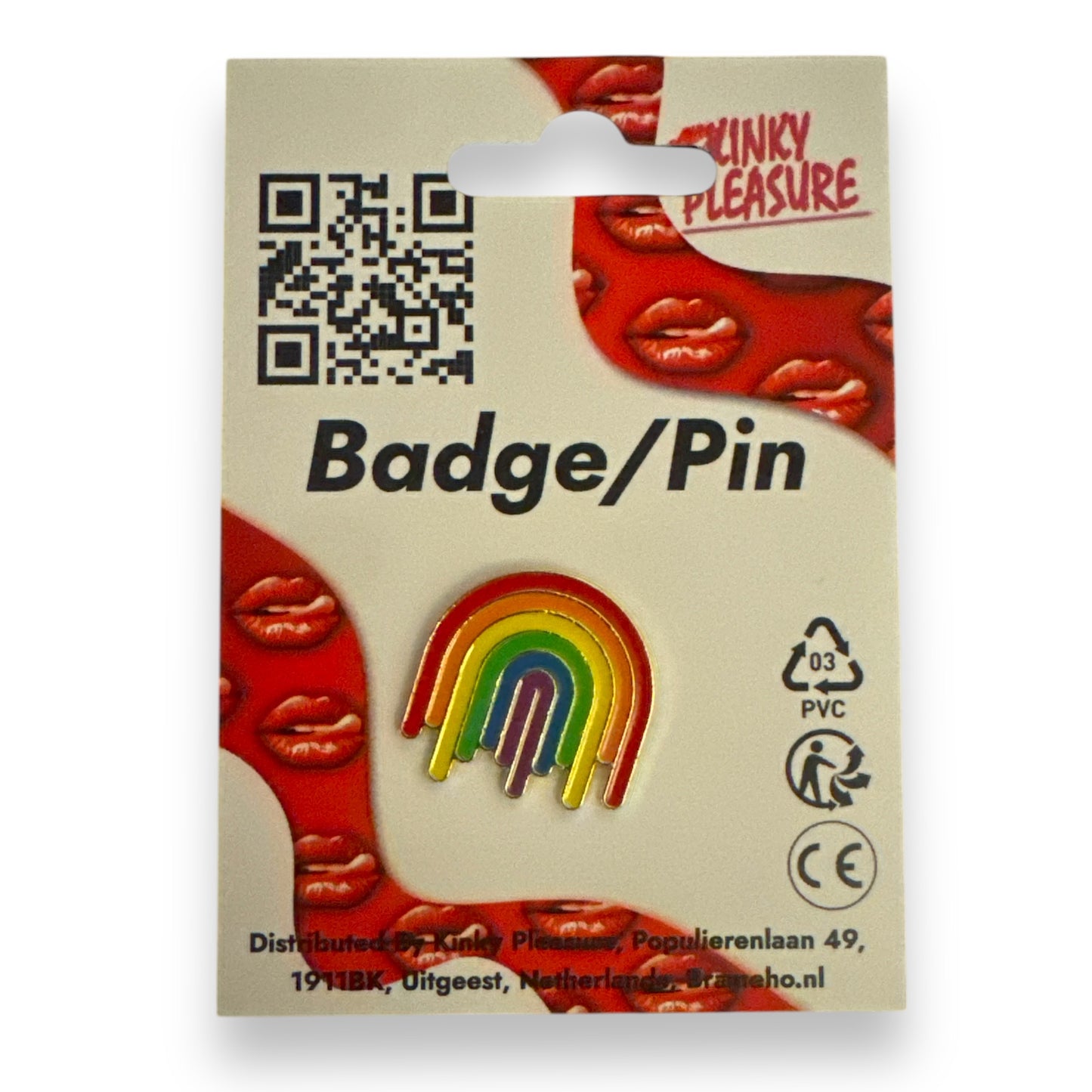 Kinky Pleasure - KPB048 - Badge / Pin - Dripping Rainbow