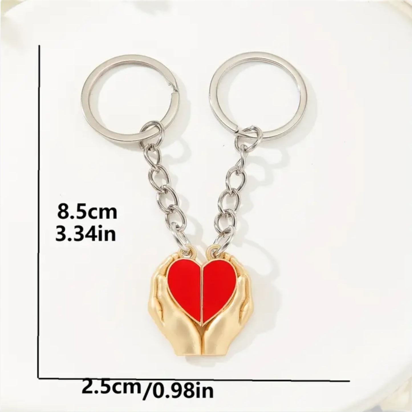 Kinky Pleasure - KPK058 - Keychain - Hand Making Heart For Couple - 1 Pair
