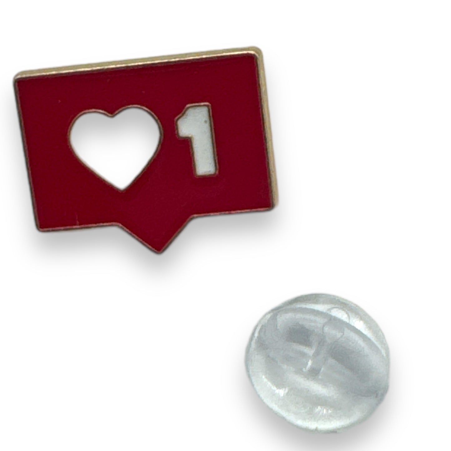 Kinky Pleasure - KPB074 - Badge / Pin - Socials Like Symbol Red