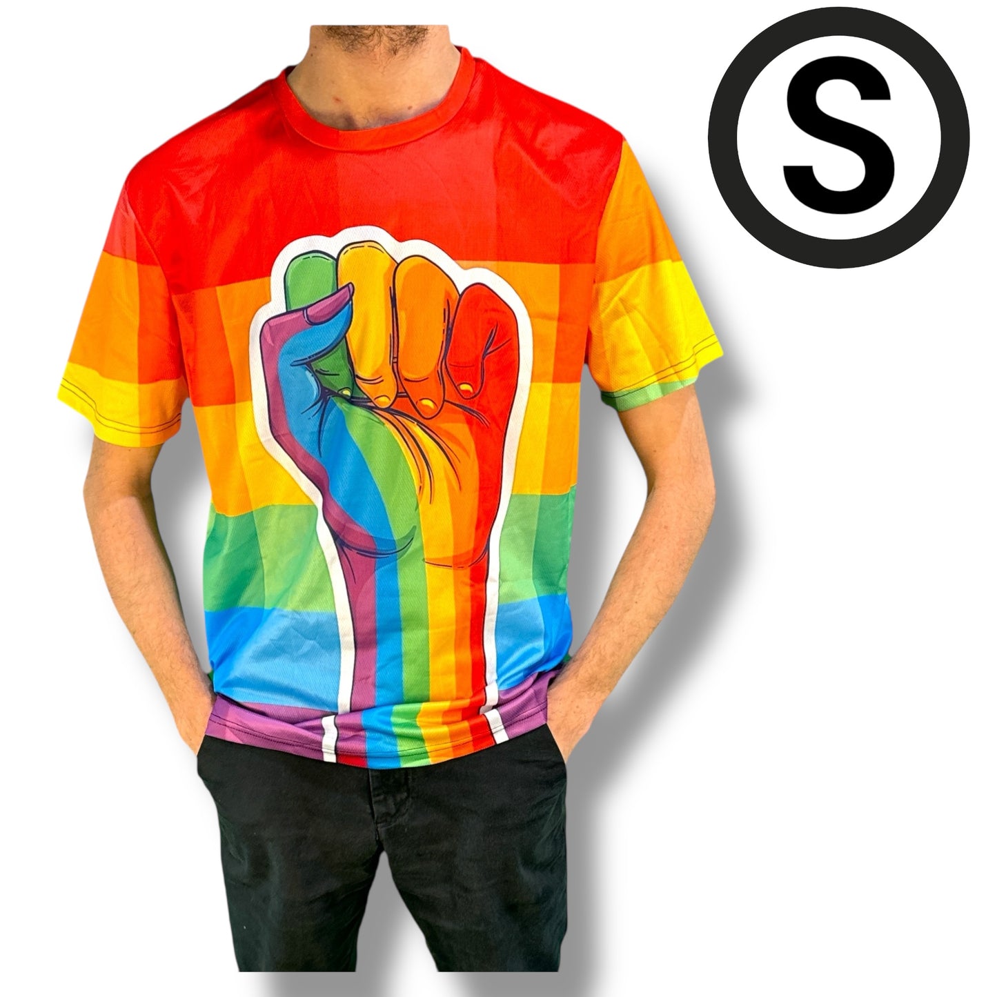 Kinky Pleasure - T133 - Pride Rainbow T Shirt - 3 Sizes