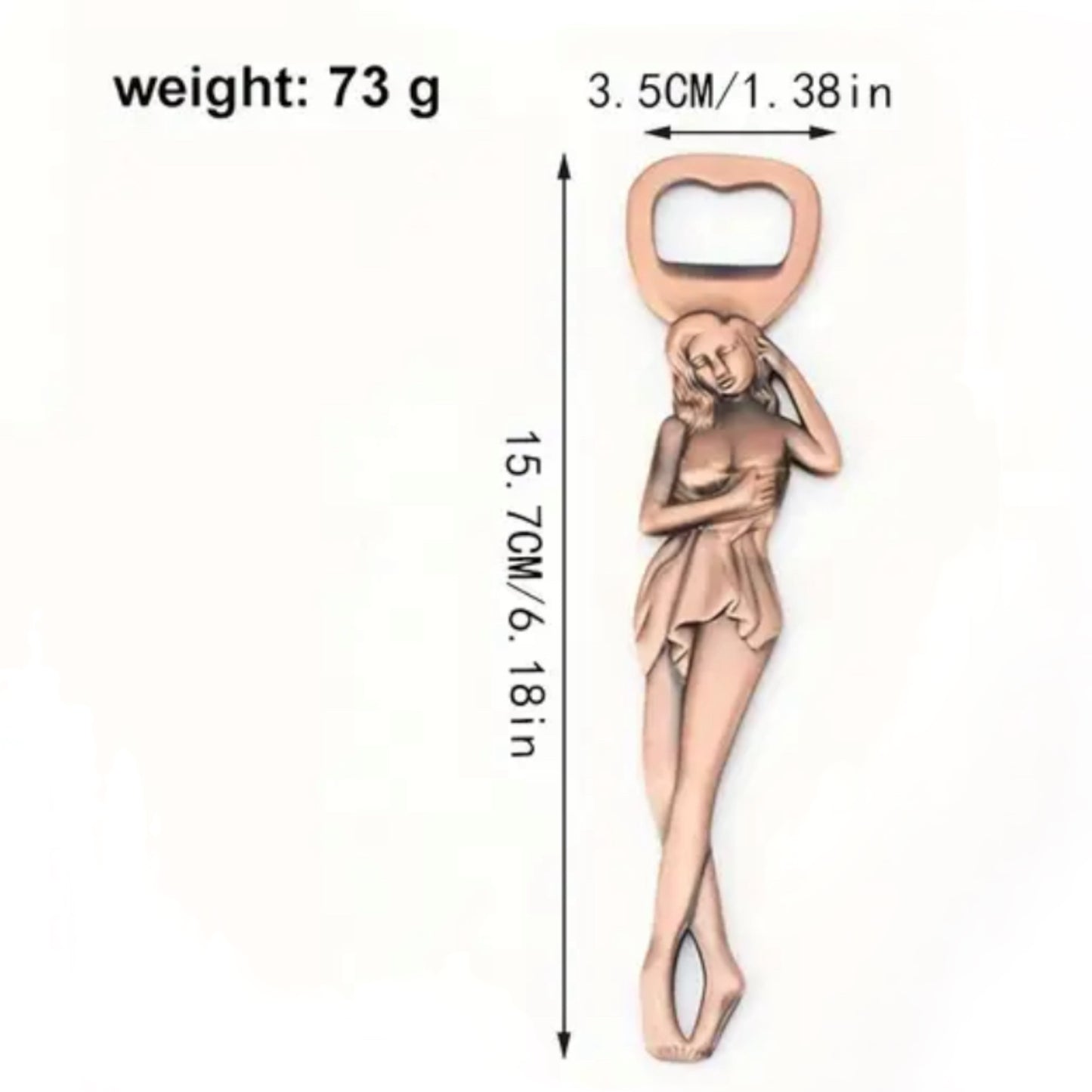 Kinky Pleasure - T092 - Sexy Woman Opener - 3.5 x 15.7cm - Bronze