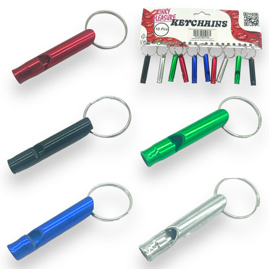 Kinky Pleasure - AX094 - Keychain - Mini Whistle - 5 Colours