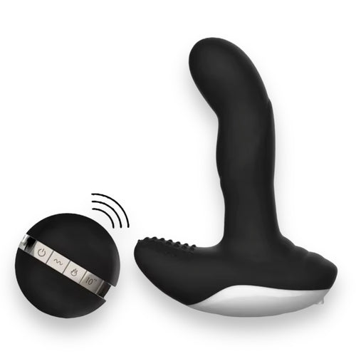 Luxury Play - LP06 - Prostate Stimulator - Silicone Usb Massager - 7 Function - Pulsator - Heating - Black