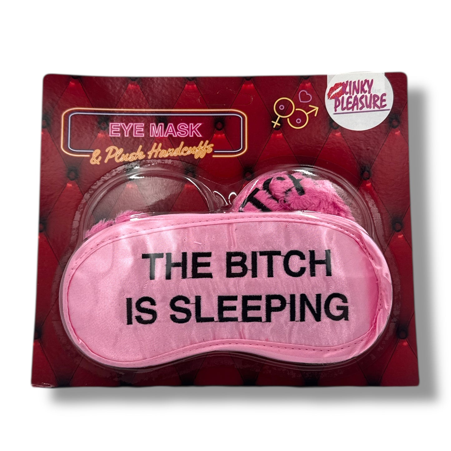 Kinky Pleasure - OB088 - "Sex Slave" en "The Bitch is Sleeping Mask + Handcuffs Set 2 Pieces
