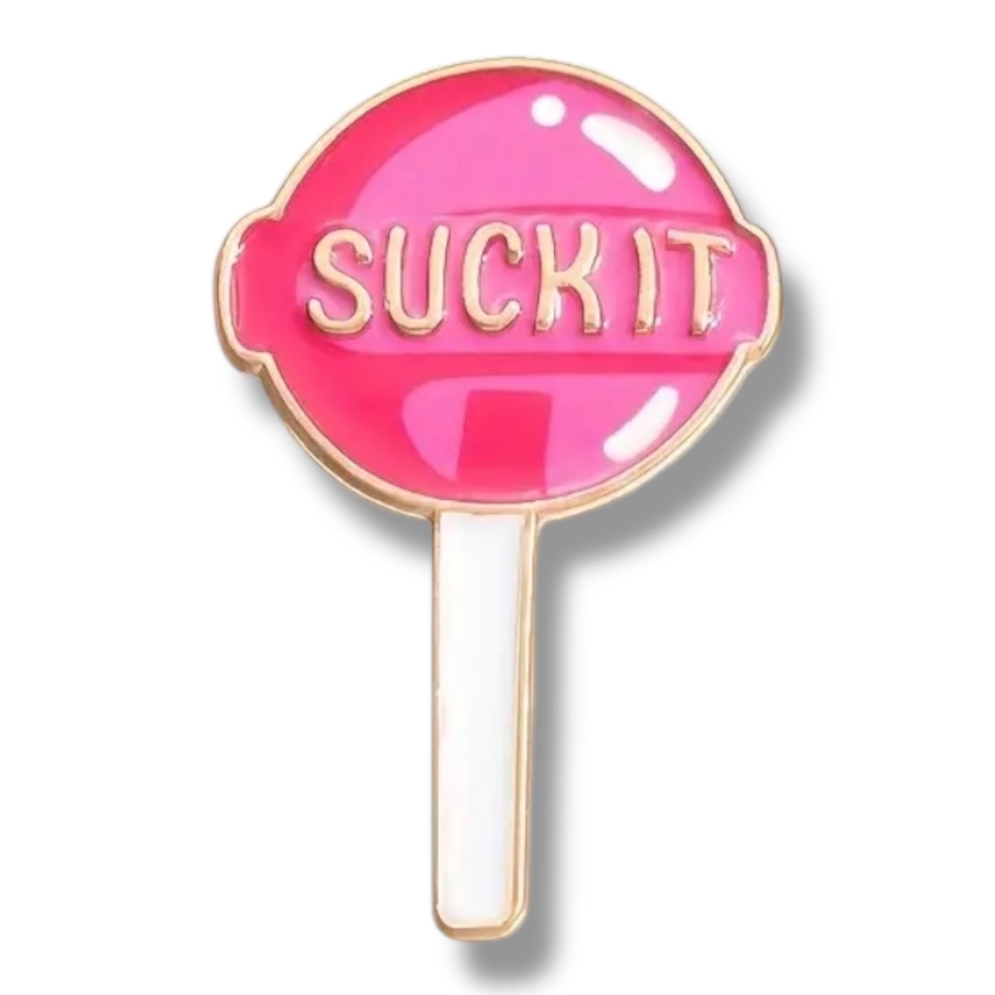 Kinky Pleasure - KPB081 - Metal Pin - Suck It Lolly Blue & Pink