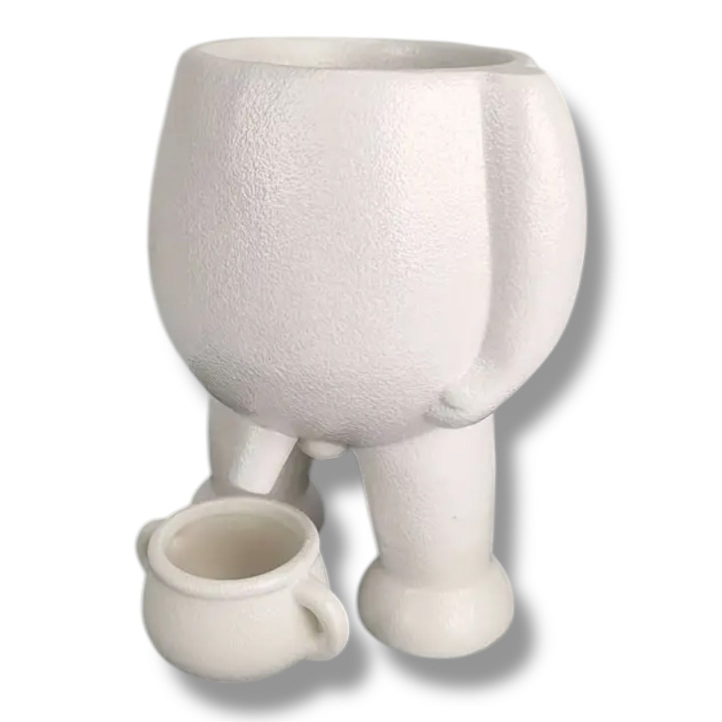 Kinky Pleasure - T184 - Flower Pot – White and Black – 14 x 10.5 cm