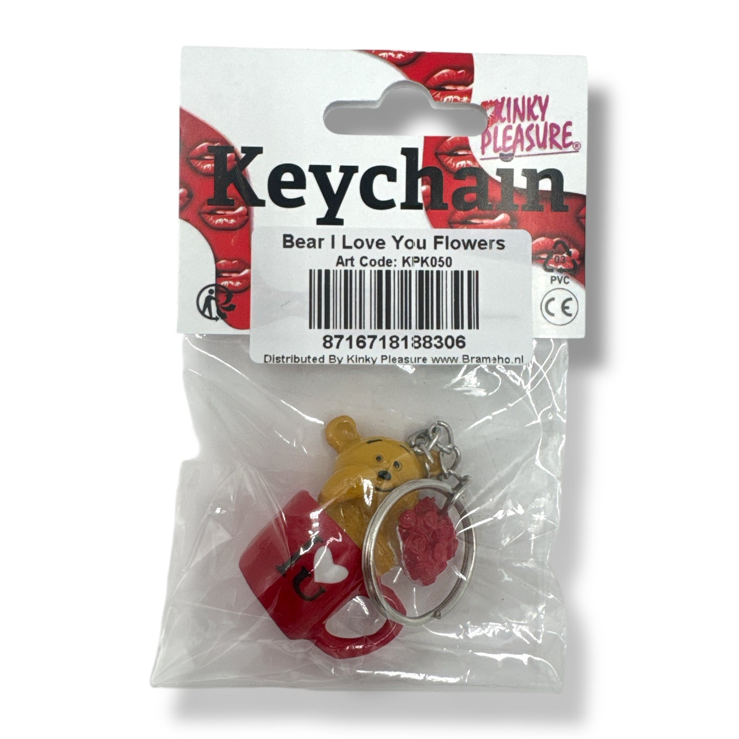 Kinky Pleasure - KPK050 - Keychain - Bear I Love You Flowers