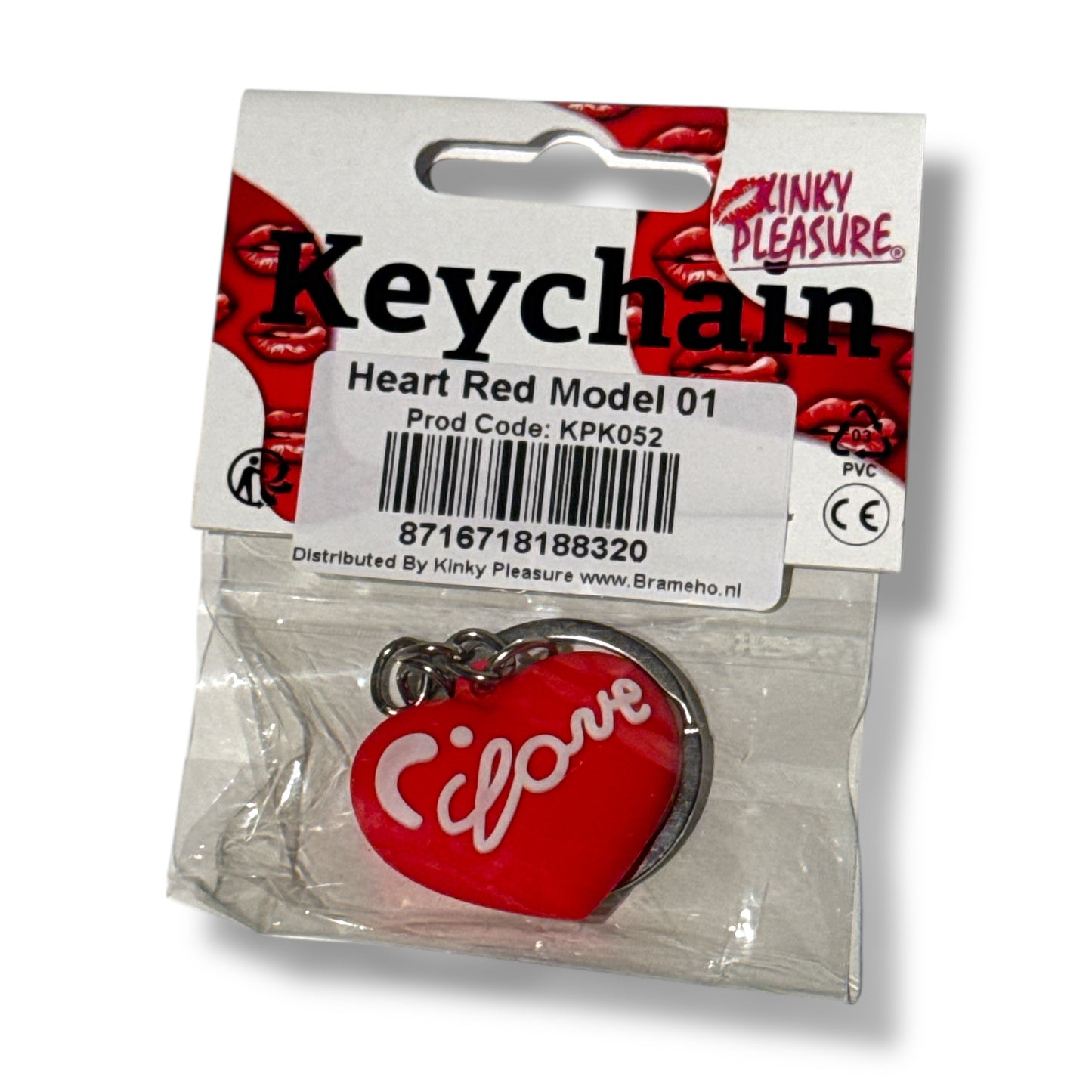 Kinky Pleasure - KPK052 - Keychain - Heart Love - Red - Model 01