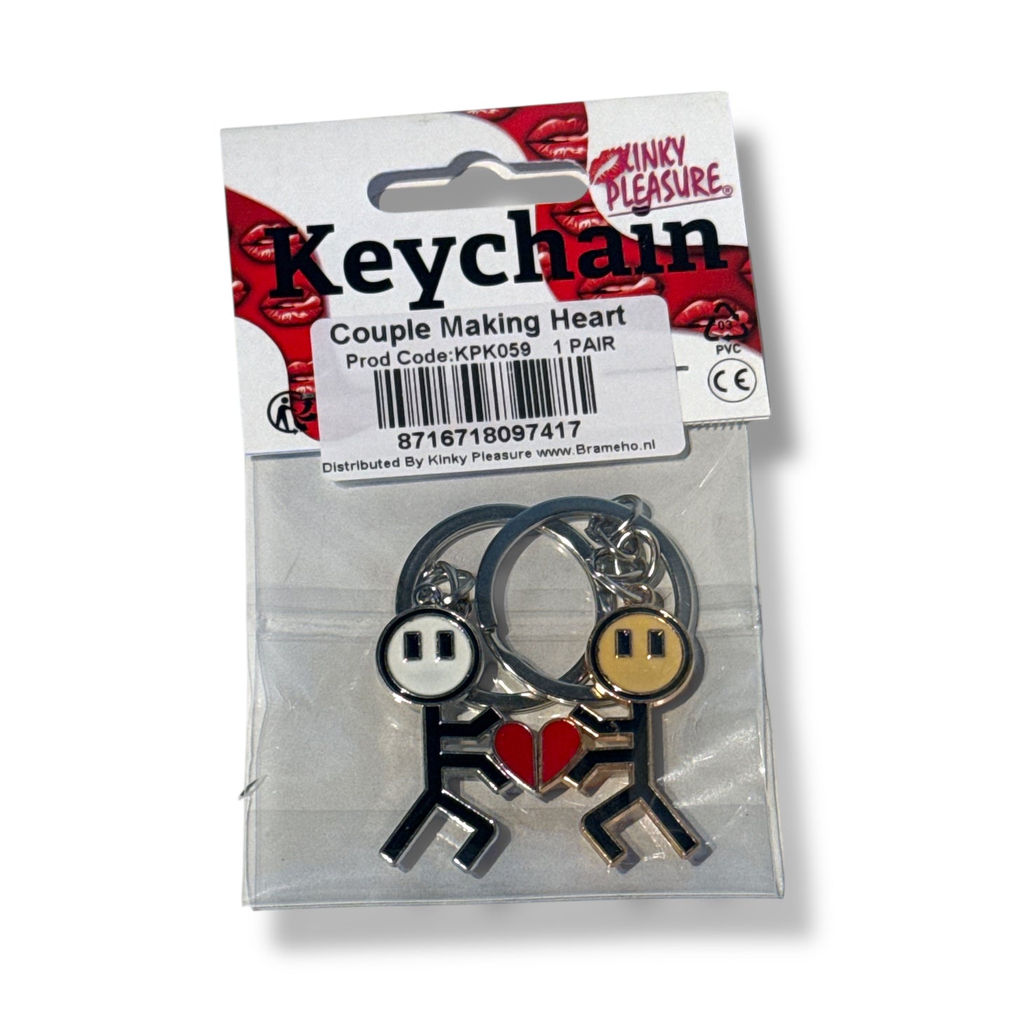 Kinky Pleasure - KPK059 - Keychain - Couple Making Heart - 1 Pair