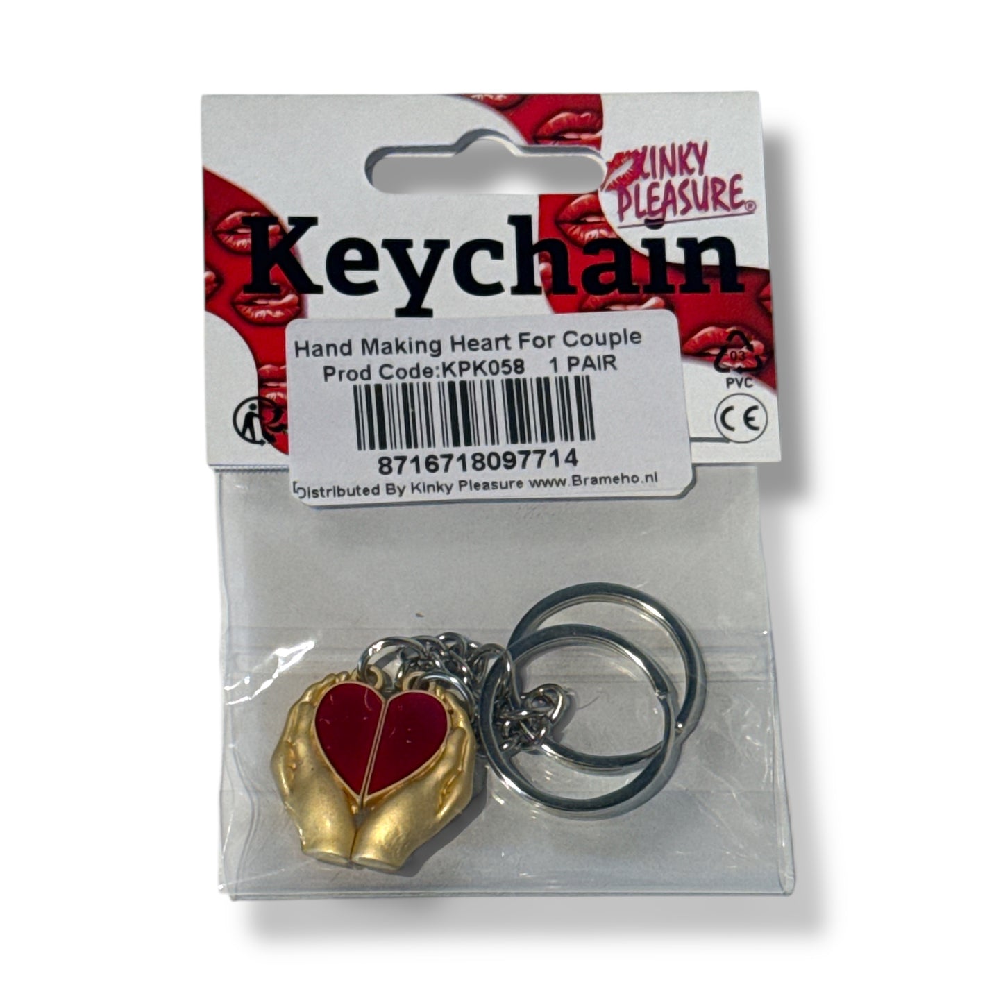 Kinky Pleasure - KPK058 - Keychain - Hand Making Heart For Couple - 1 Pair