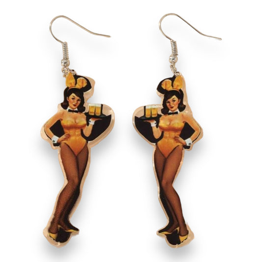 Kinky Pleasure - S032 - Earrings - Sexy Beer Chick