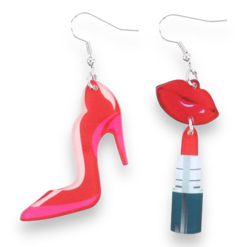 Kinky Pleasure - S036 - Earrings - Heels And Lipstick XL