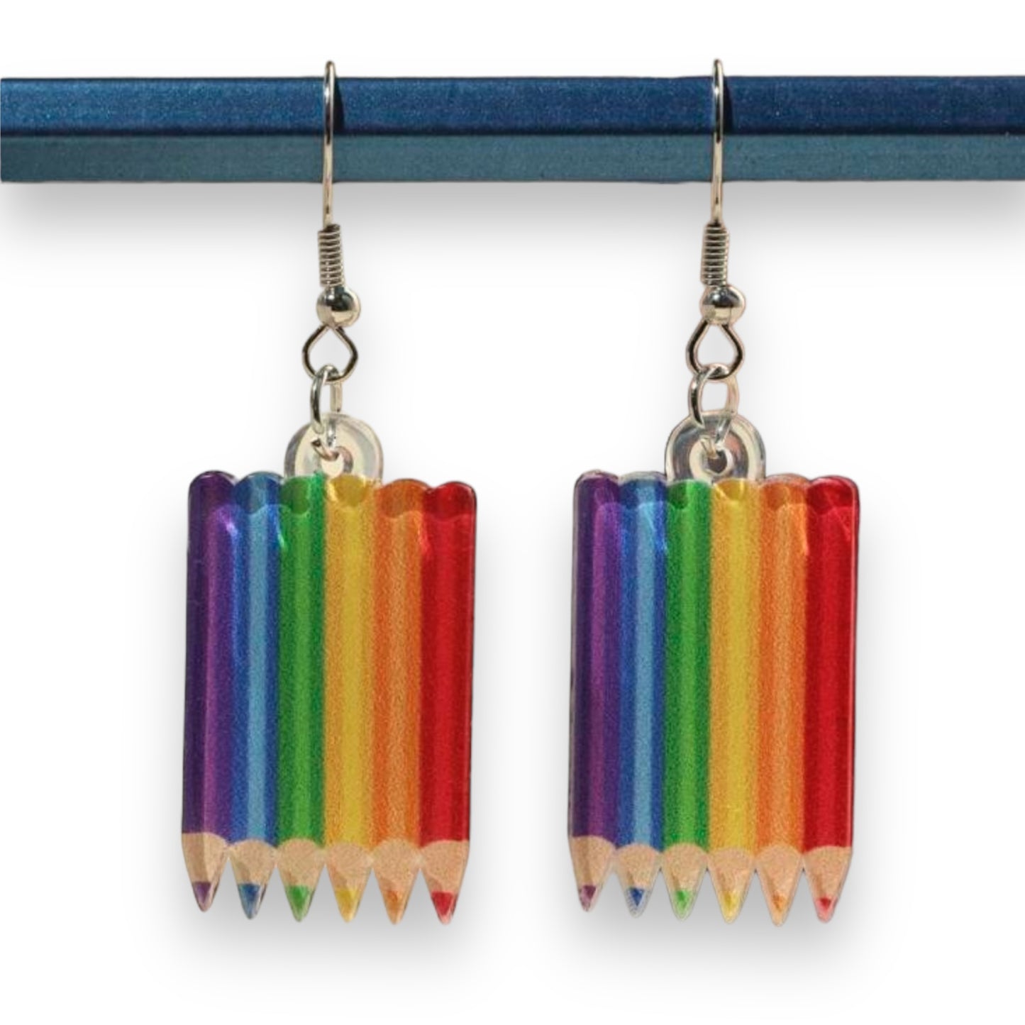 Kinky Pleasure - S041 - Earrings - Rainbow Pensils