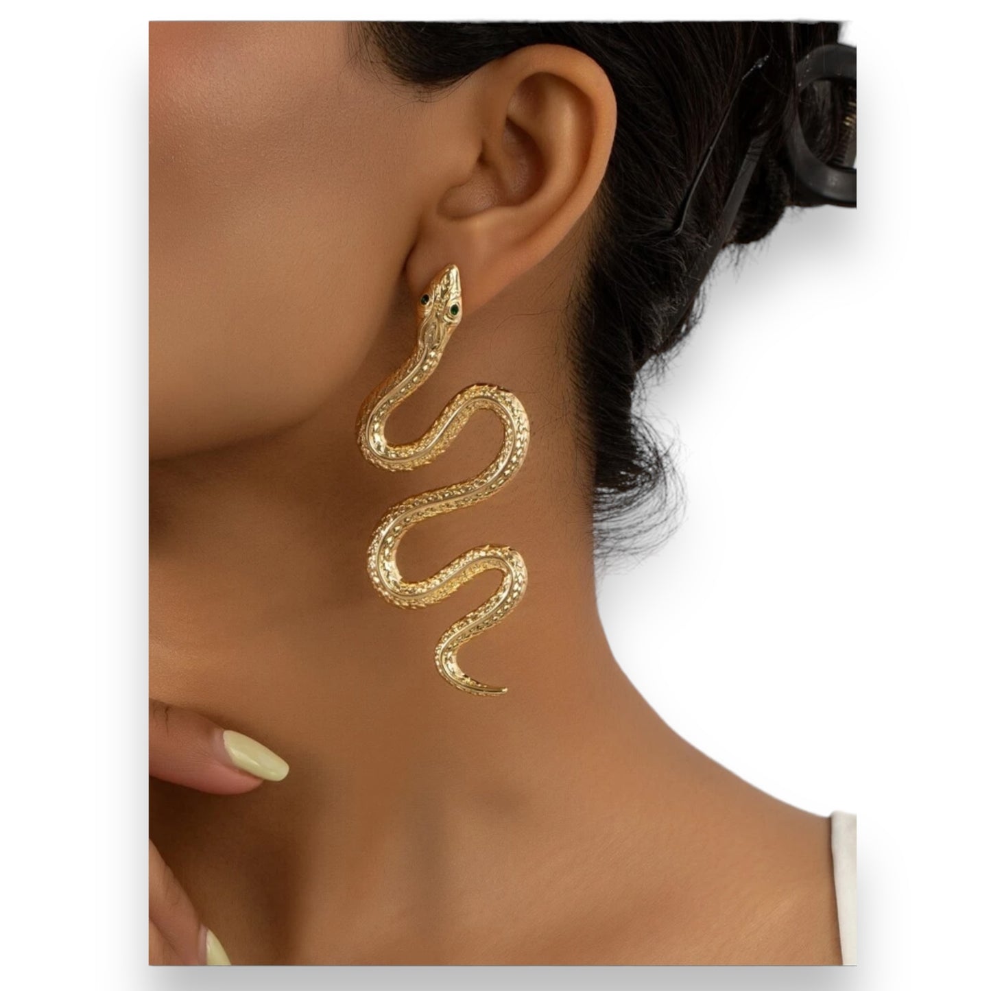 Kinky Pleasure - S039 - Earrings - Snake Gold