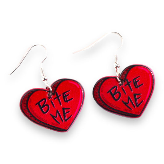 Kinky Pleasure - S040 - Earrings - Heart Bite Me!