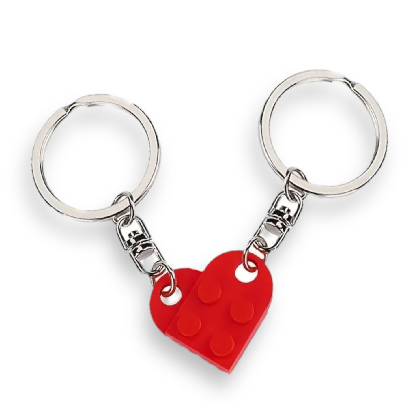 Kinky Pleasure - KPK061 - Keychain - Heart From Blocks - 1 Pair