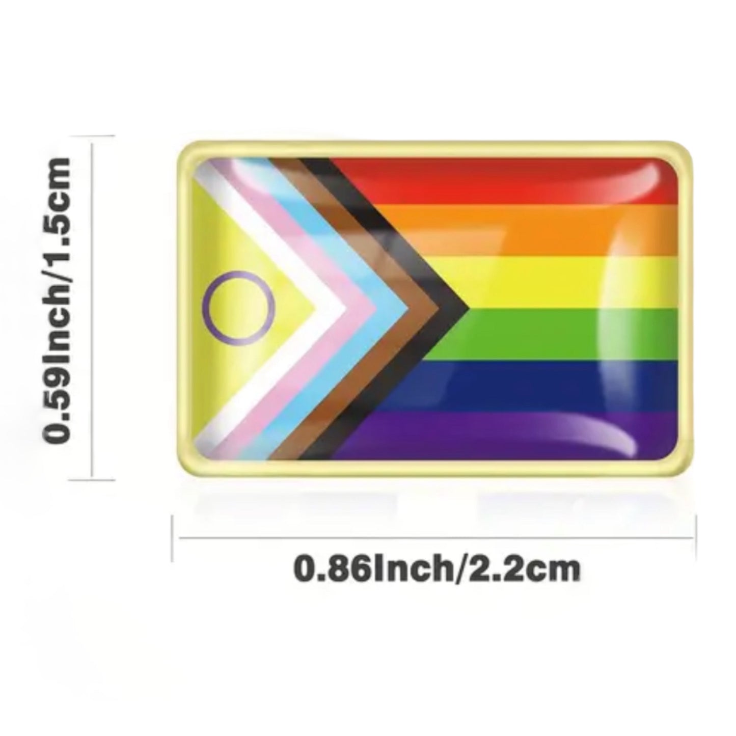 Kinky Pleasure - KPB037 - Badge / Pin - LHBTQ Plate Mini - 1,5x2,2cm