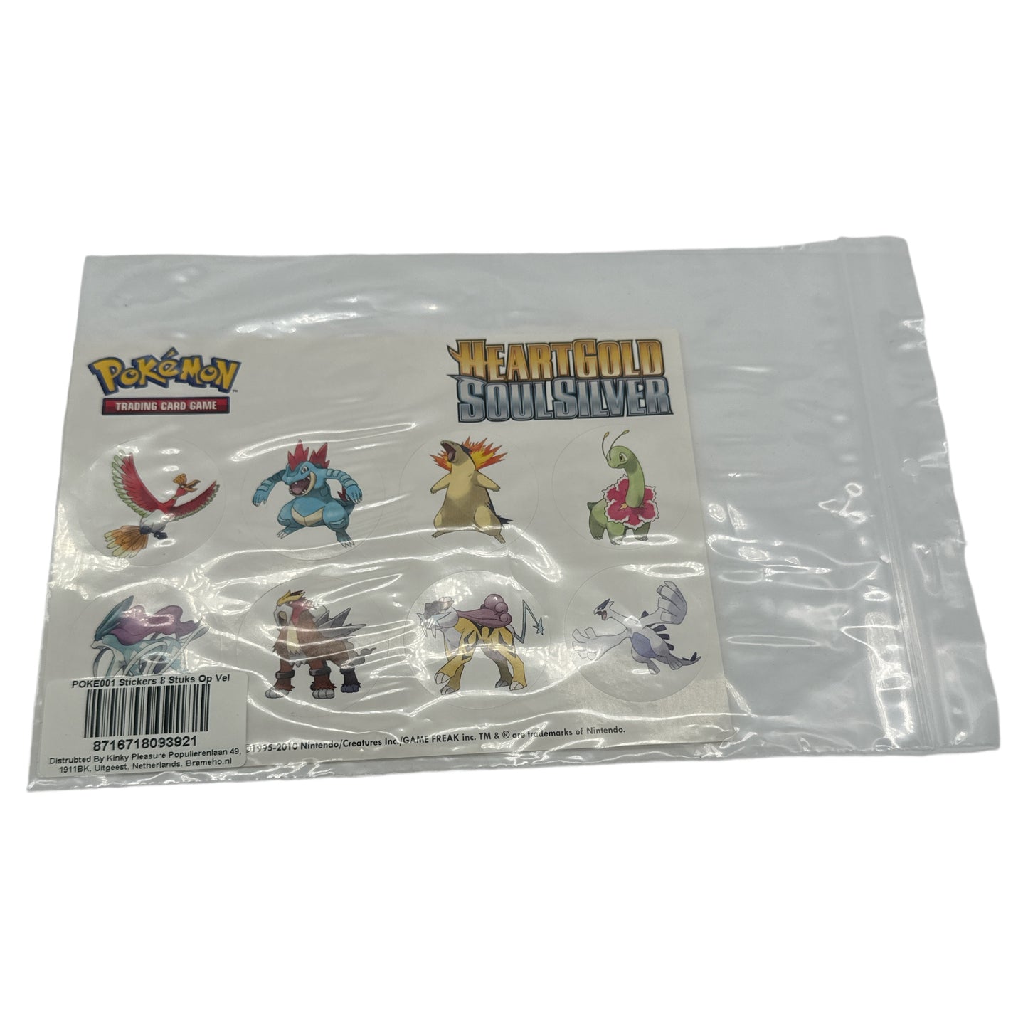 Pokemon - HeartGold SoulSilver - Stickers - 8 Pieces