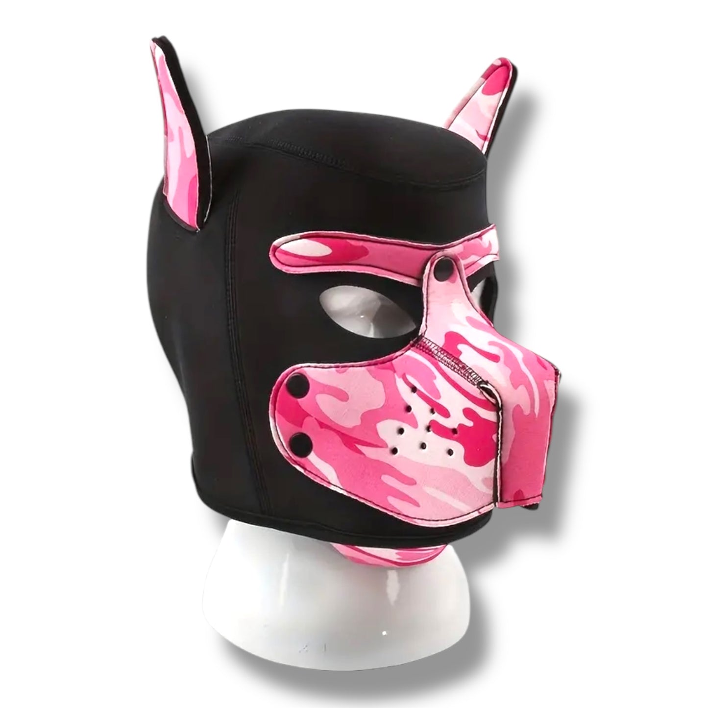 Kinky Pleasure - T218 - BDSM - Dog Mask - Pink Camo Style