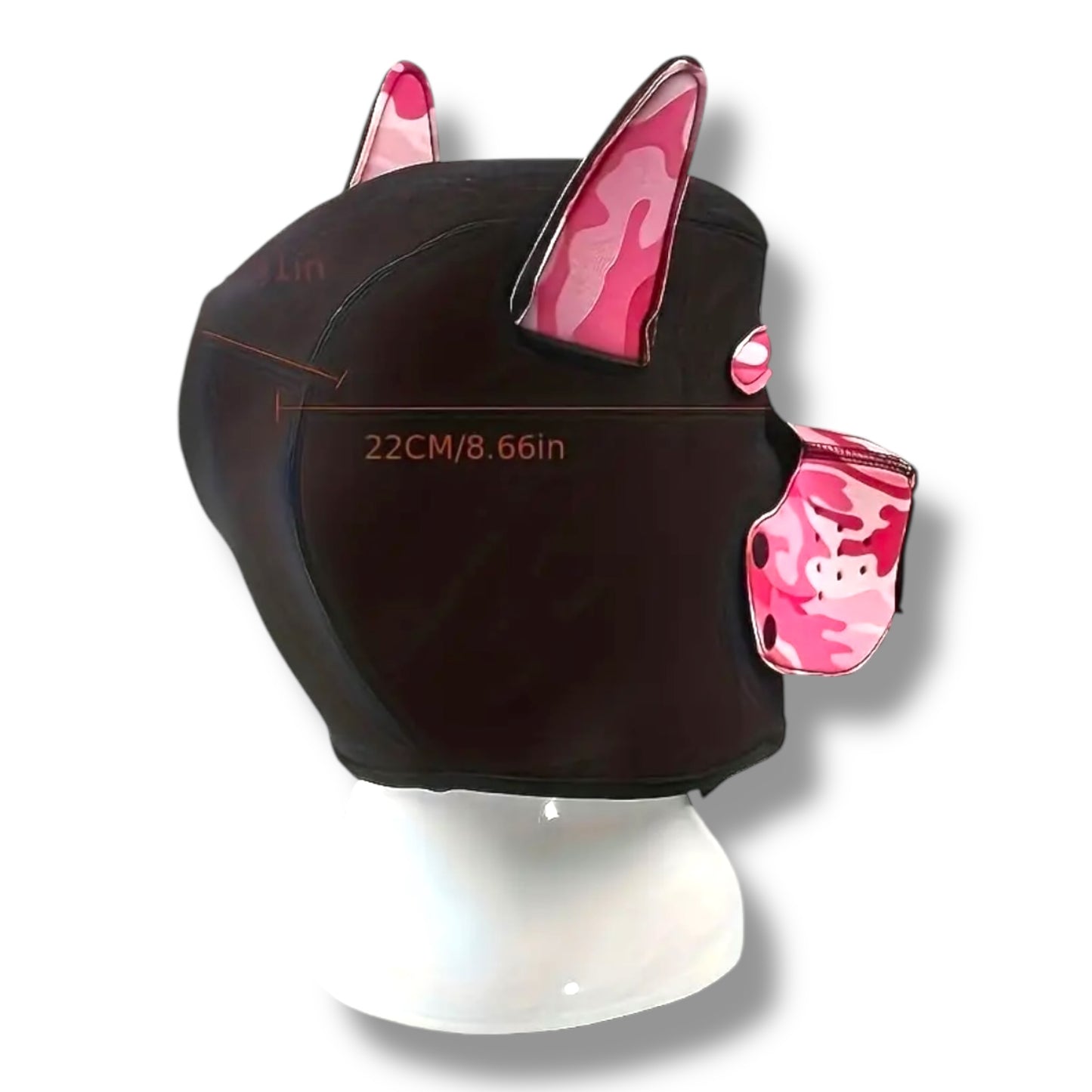 Kinky Pleasure - T218 - BDSM - Dog Mask - Pink Camo Style