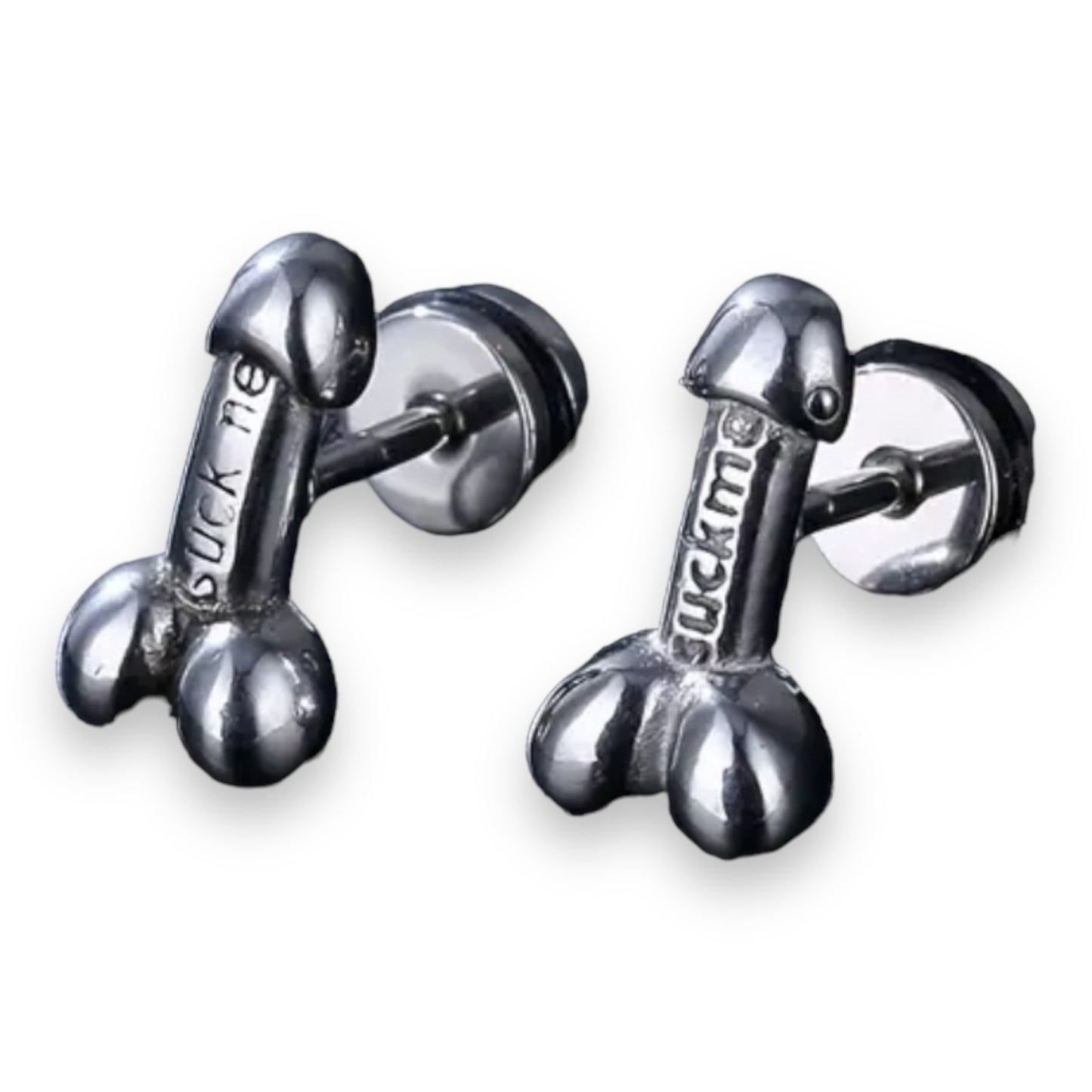 Kinky Pleasure - T109 - Earrings - Penis Suck Me! Fuck Me! - 3 Colours