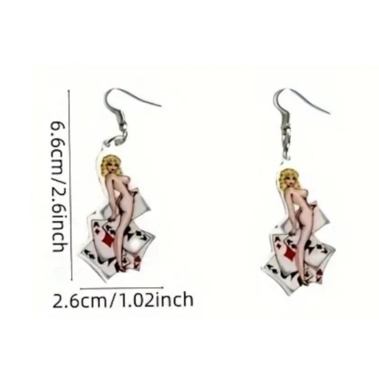 Kinky Pleasure - T106 - Earrings - Card Lady