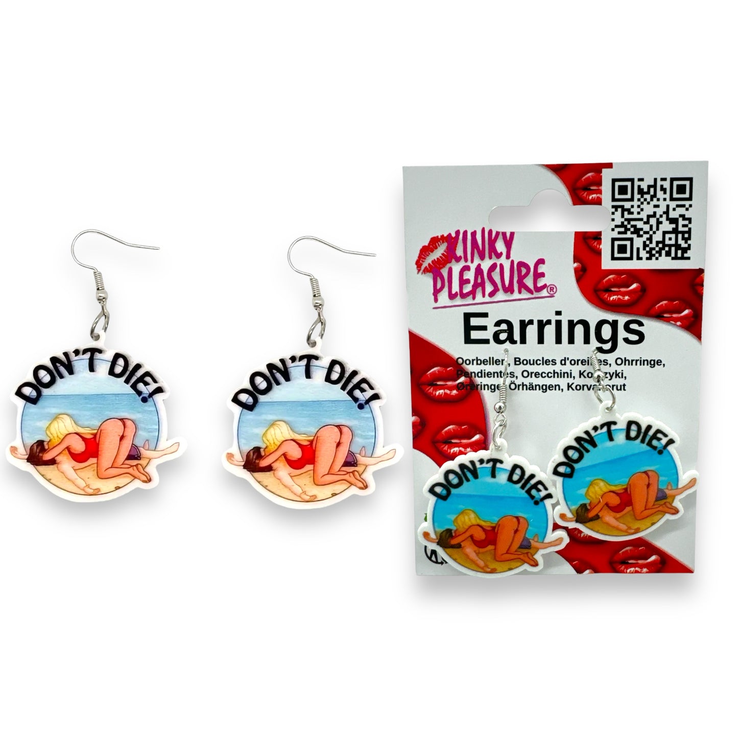 Kinky Pleasure - T104 - Earrings - Please Don't Die
