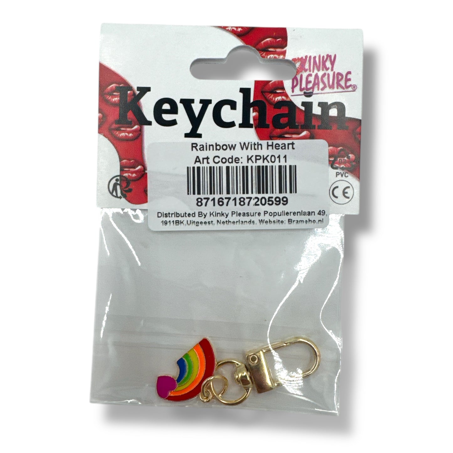 Kinky Pleasure - KPK011 - Keychain - Rainbow With Heart