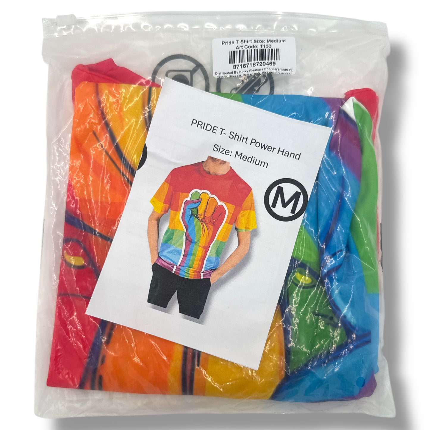 Kinky Pleasure - T133 - Pride Rainbow T Shirt - 3 Sizes