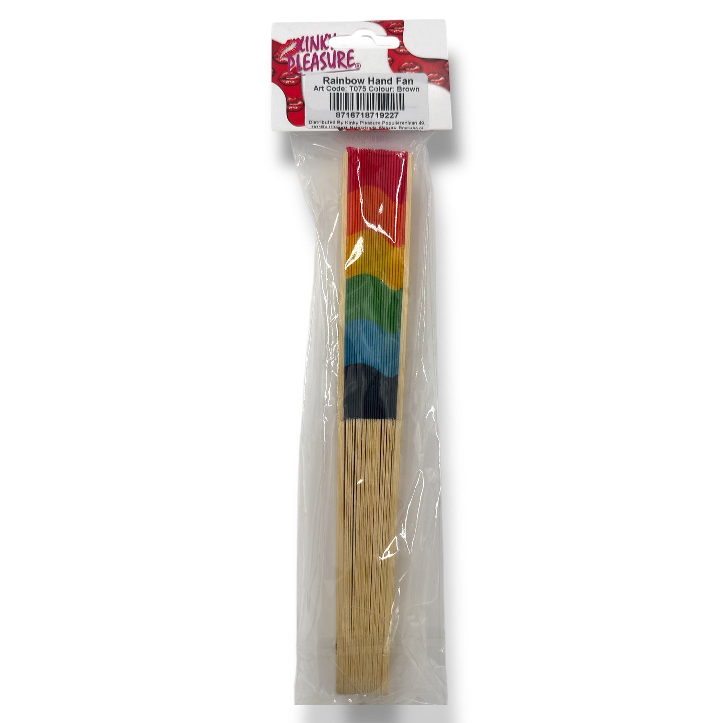 Kinky Pleasure - T075 - Pride Rainbow Hand Fan - 3 Colours