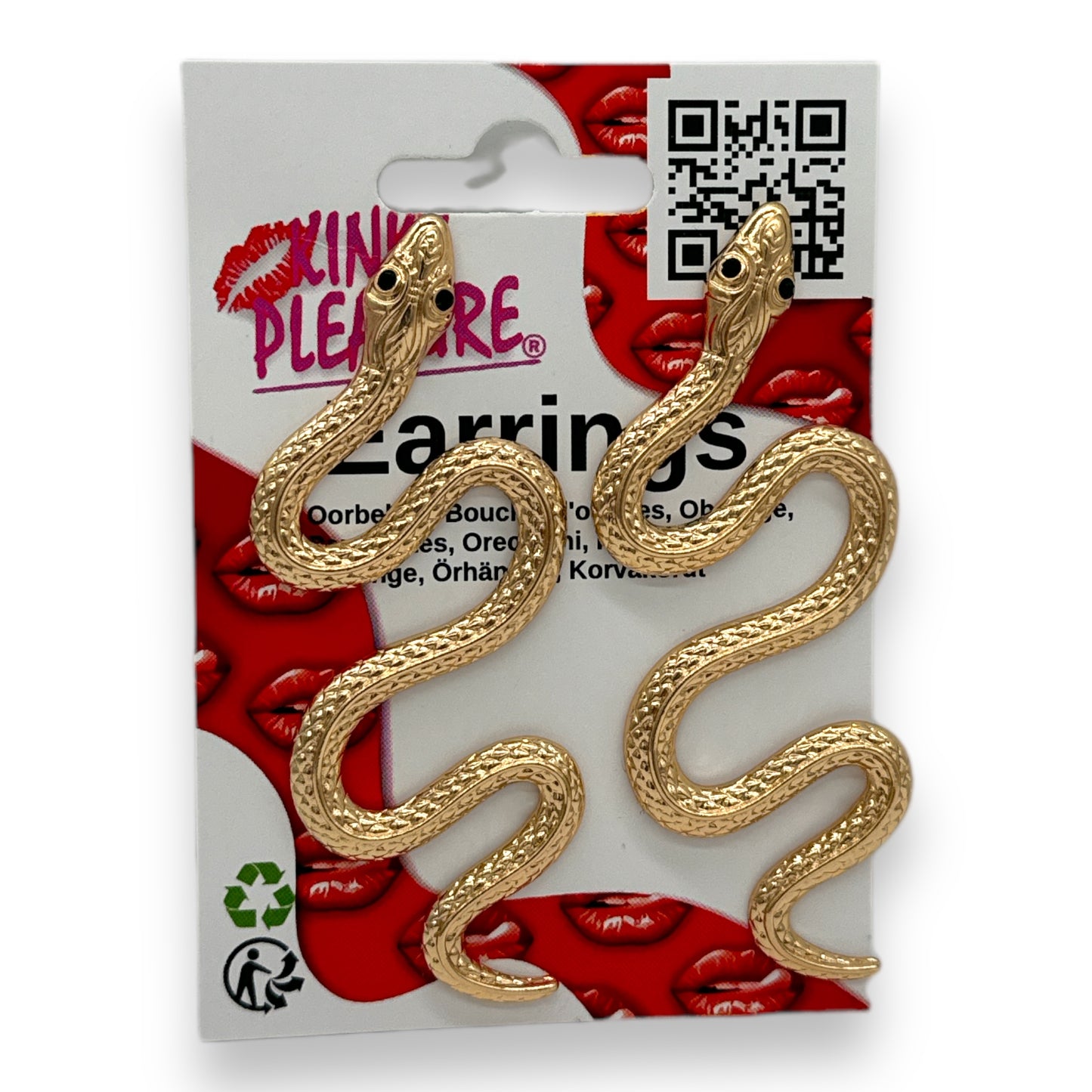 Kinky Pleasure - S039 - Earrings - Snake Gold
