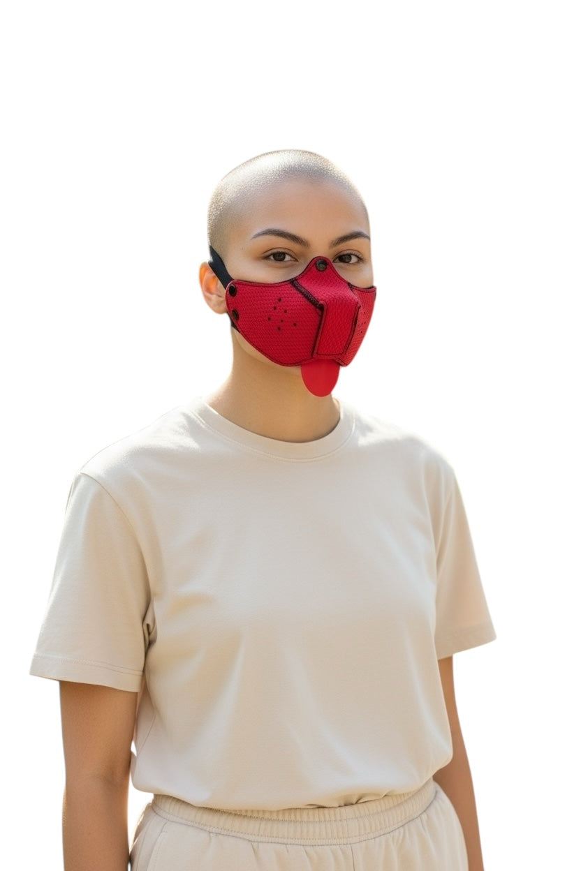 Kinky Pleasure – KPPP002 – Puppy Play Dog Mask – Smaller Size – Red Edition