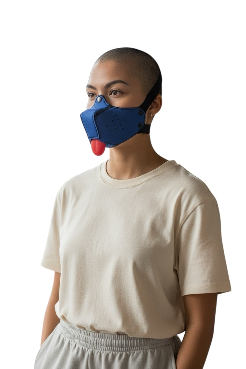 Kinky Pleasure – KPPP001 – Puppy Play Dog Mask – Smaller Size – Blue Edition