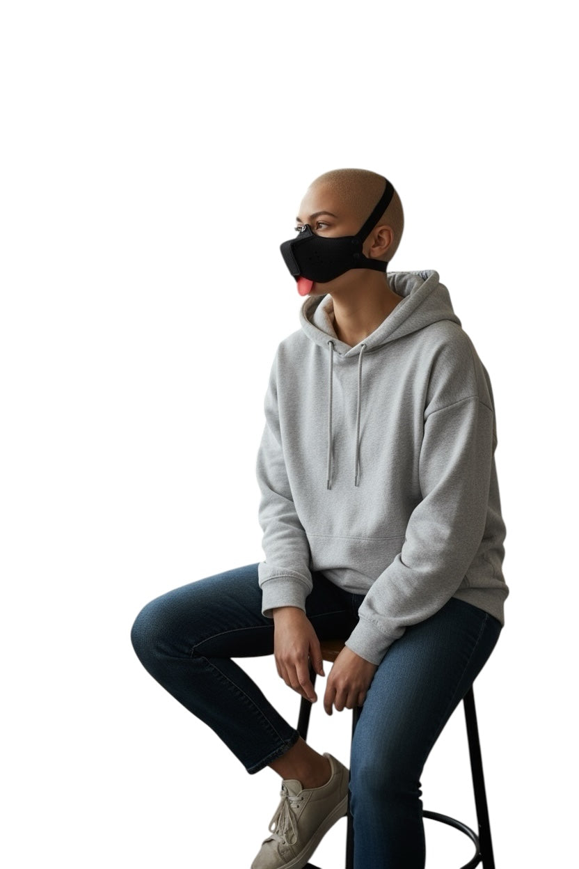 Kinky Pleasure – KPPP003 – Puppy Play Dog Mask – Smaller Size – Black Edition