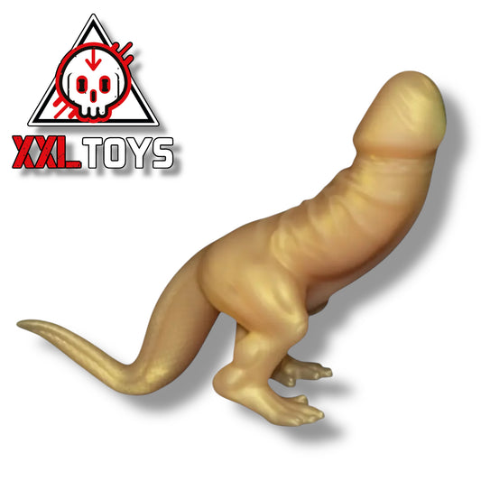 XXLTOYS - T186 - DINO - Realistic Dino Desing - Gold - Lengte 24cm x 8cm - Dia Head 4,8cm - Insert Length: 12cm