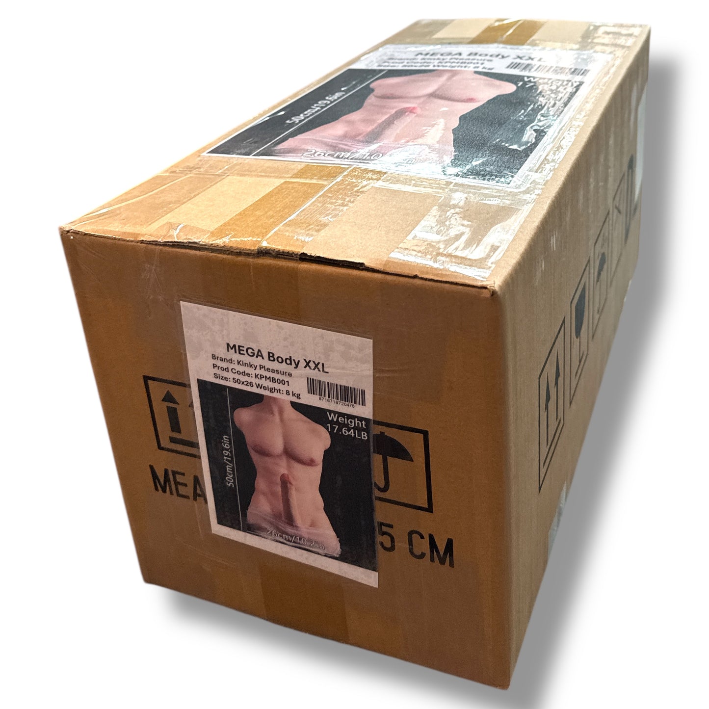 Kinky Pleasure - KPB001 - Mega Body's - Man - White - 8 kg - 50 x 24 cm - 19.6' x 9.4 inch