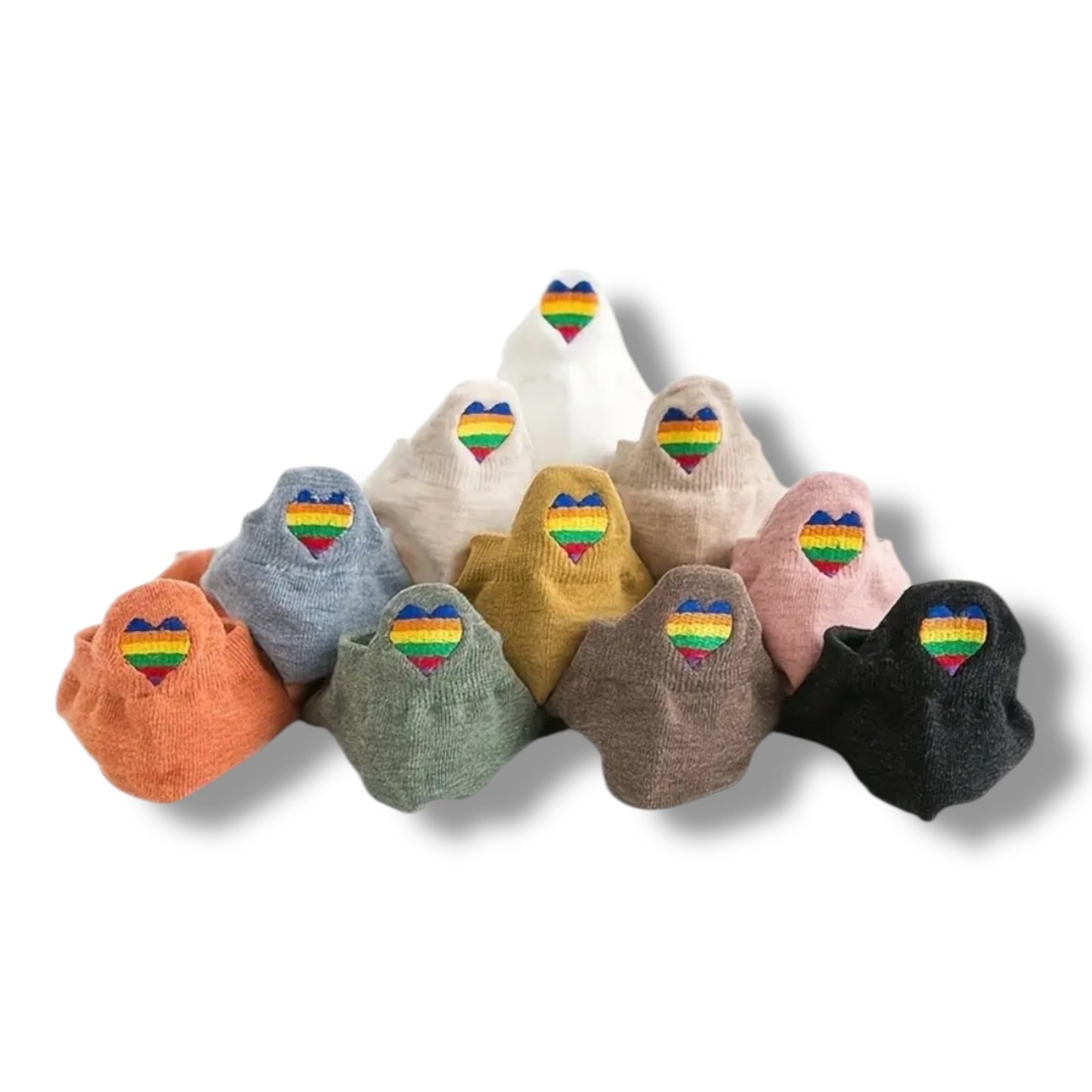 Kinky Pleasure - T209 - Socks Rainbow Heart – 10 Pair