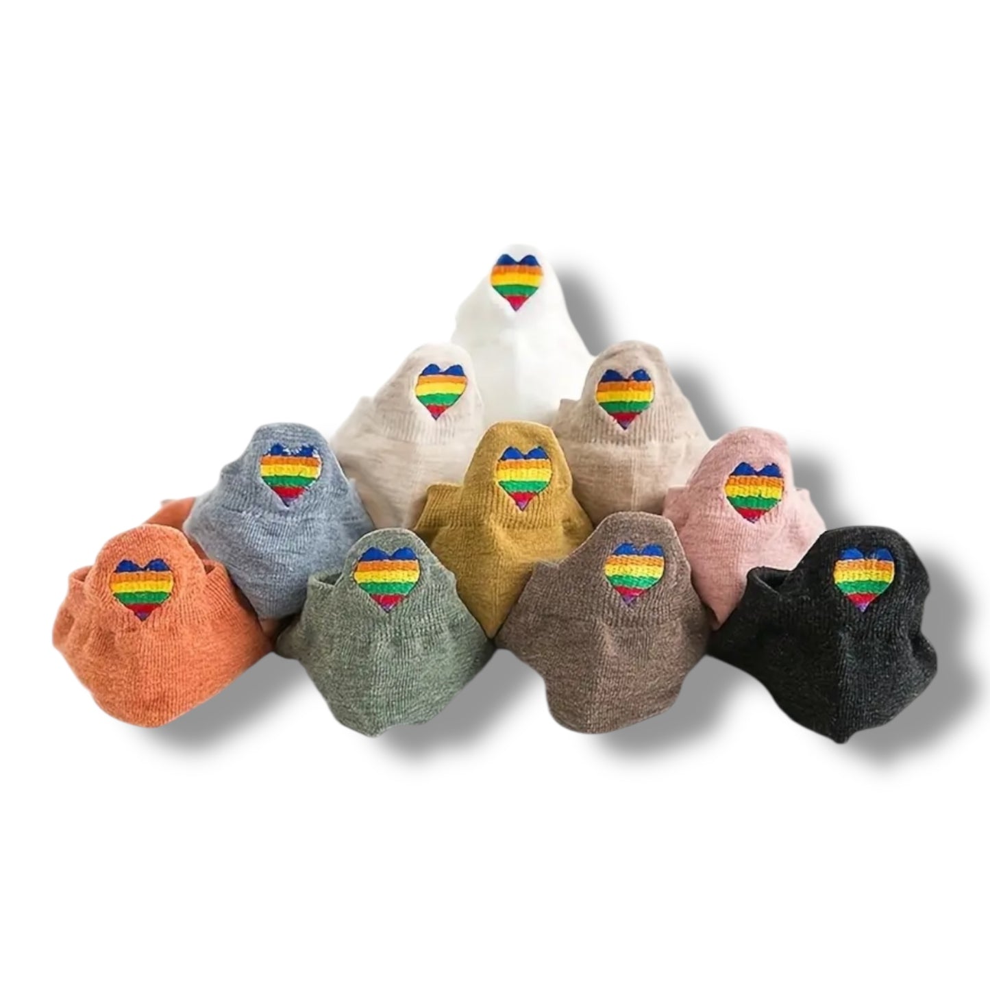 Kinky Pleasure - T209 - Socks Rainbow Heart – 10 Pair