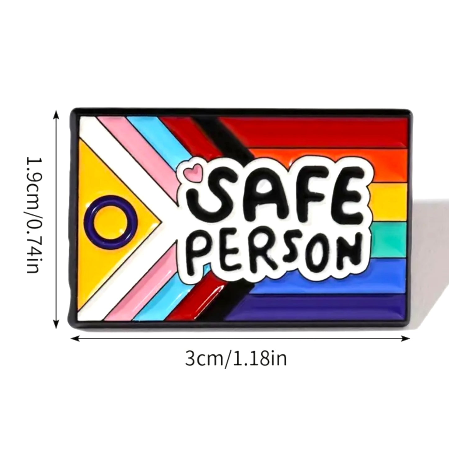 Kinky Pleasure - KPB059 - Badge / Pin - LGBTQ Plate Safe Person