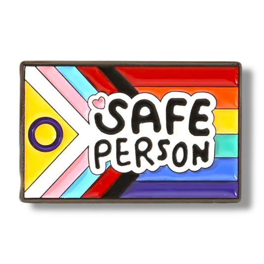 Kinky Pleasure - KPB059 - Badge / Pin - LGBTQ Plate Safe Person