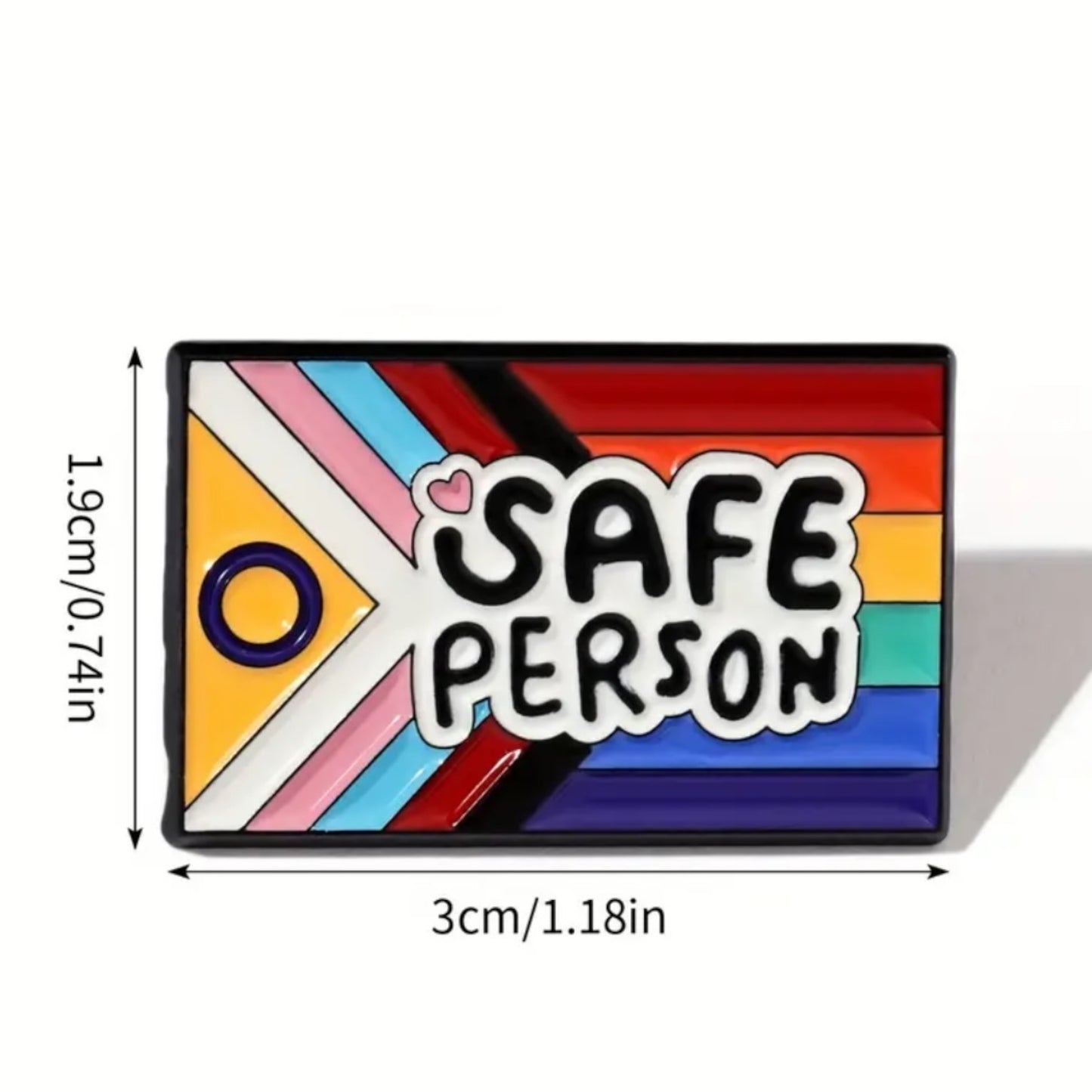 Kinky Pleasure - KPB059 - Badge / Pin - LGBTQ Plate Safe Person
