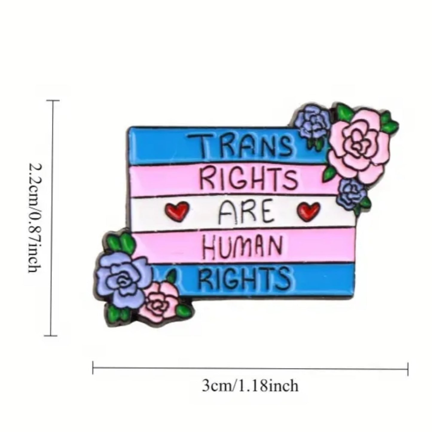 Kinky Pleasure - KPB060 - Badge / Pin - Trans Rights Are Human Rights
