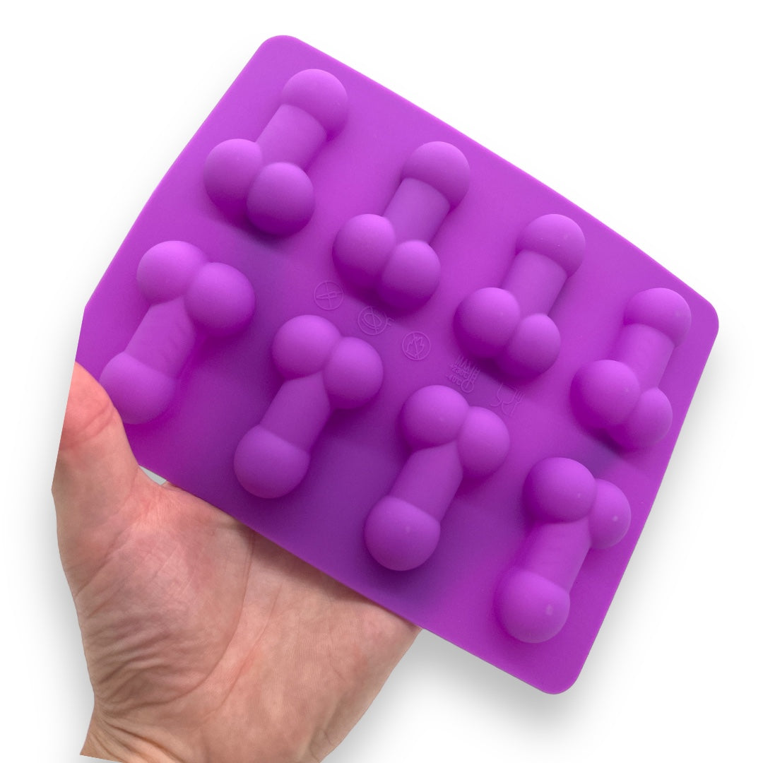 Kinky Pleasure - KP009 - Penis Baking/Ice Mold – Purple – Silicone – 18x14 cm