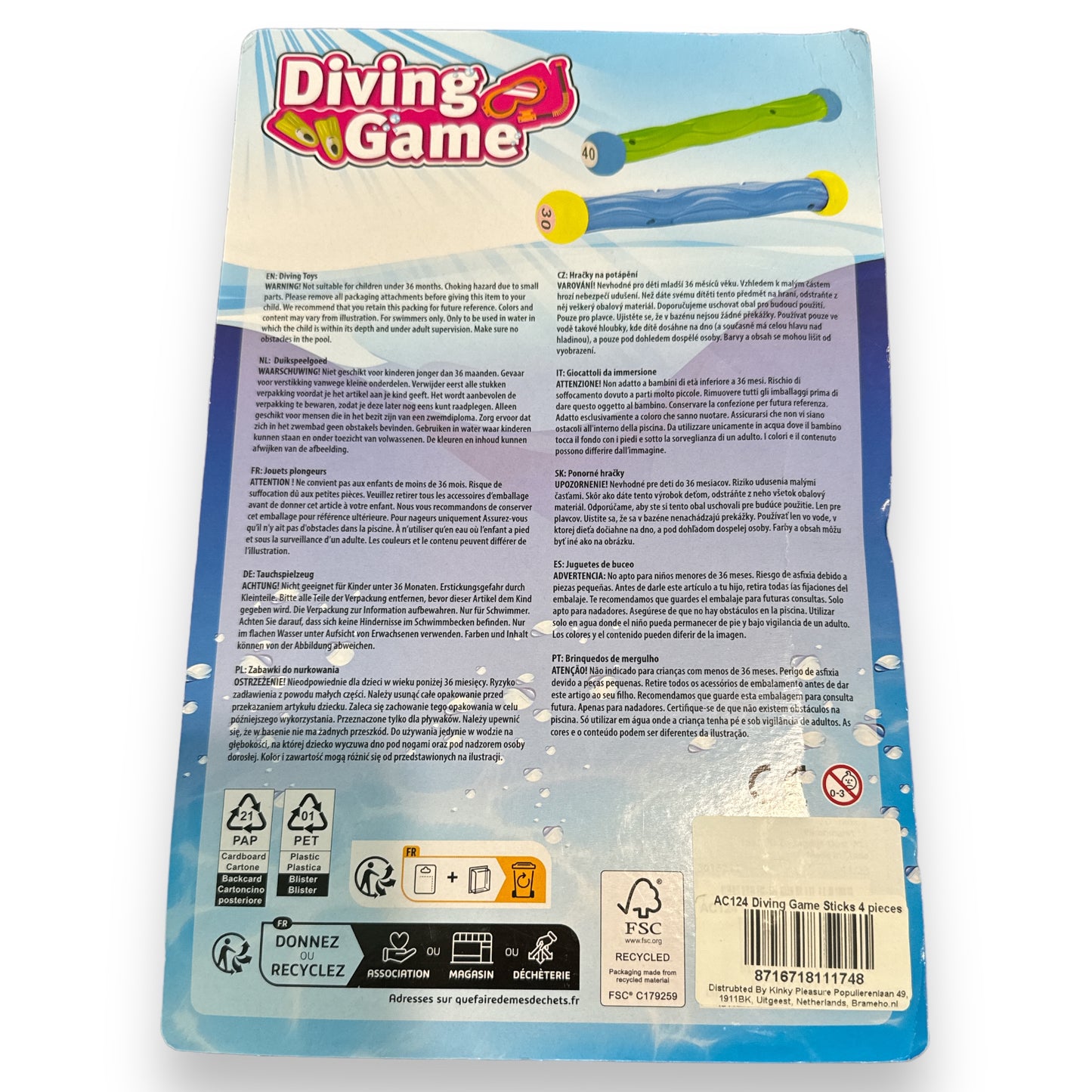 Kinky Pleasure - AC124 - Diving Game Sticks 4 Pieces