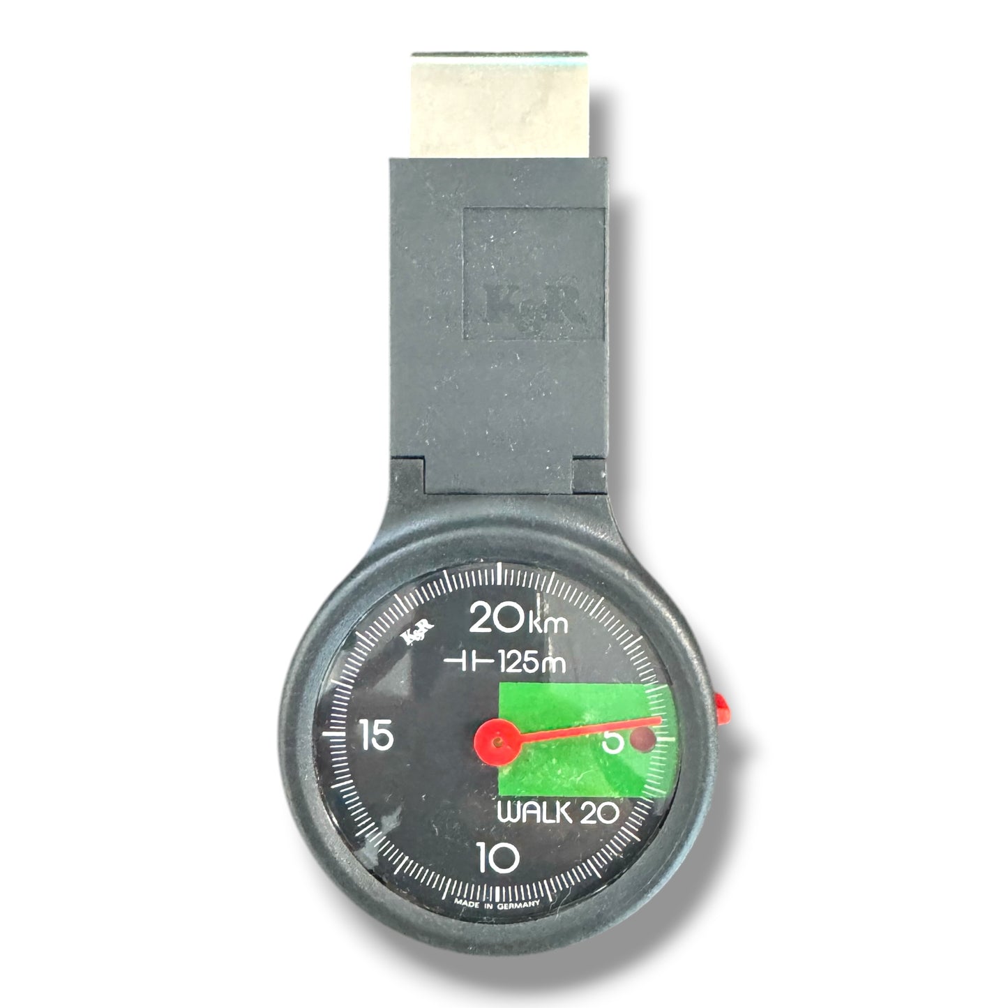 K&R - Walking & Hiking Pedometer – 20km Range – 1 Division + 125m Stride Adjuster (40–100cm)
