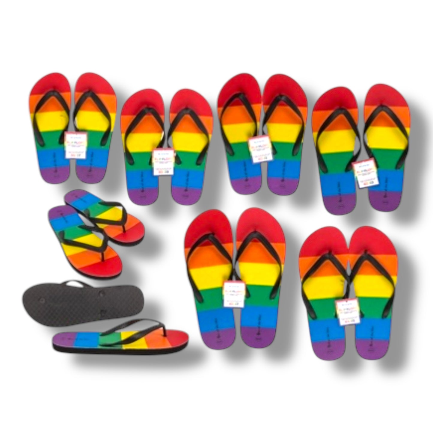 Kinky Pleasure - OB149 - Pride Rainbow Flip Flops