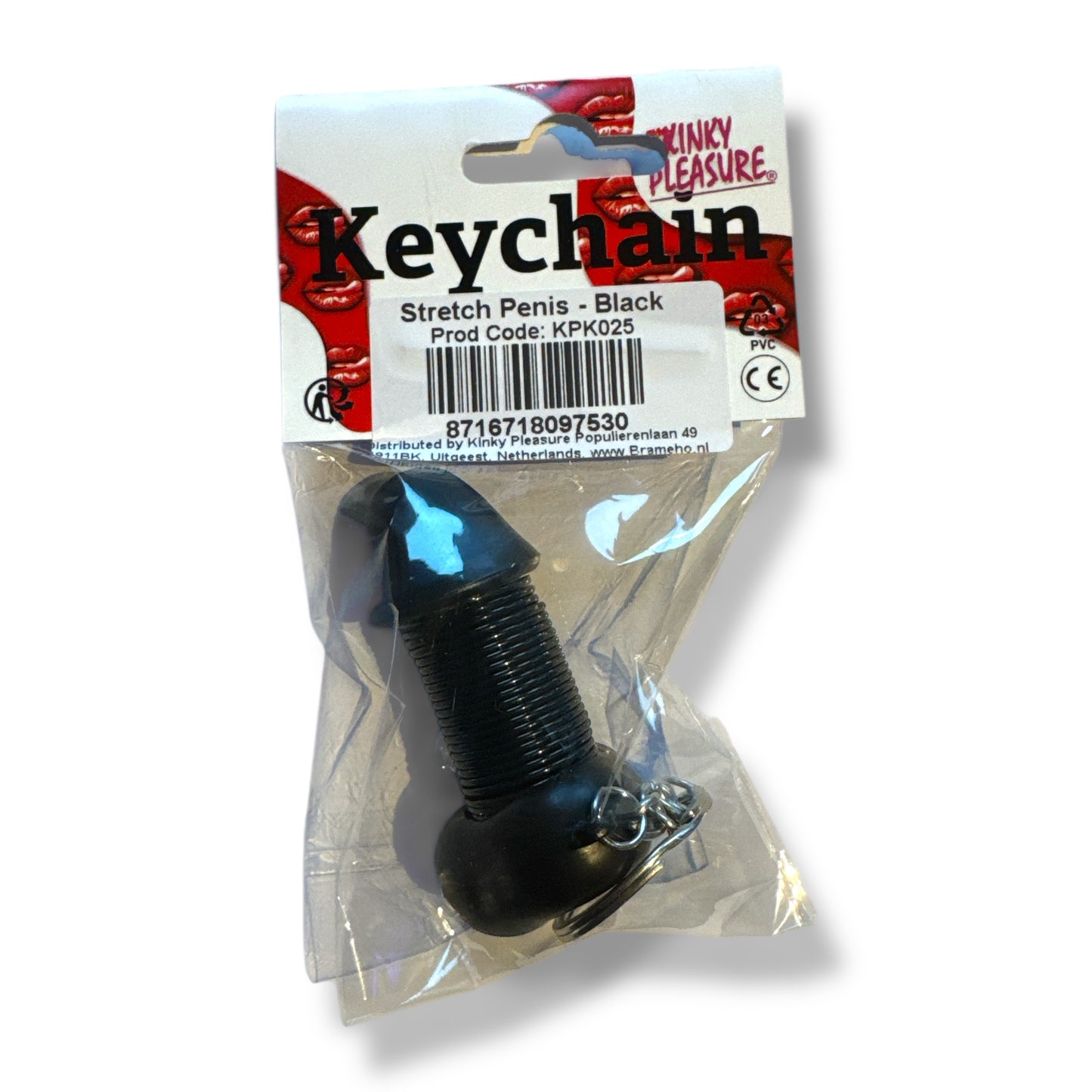 Kinky Pleasure - KPK025 - Keychain - Stretch Penis - Black
