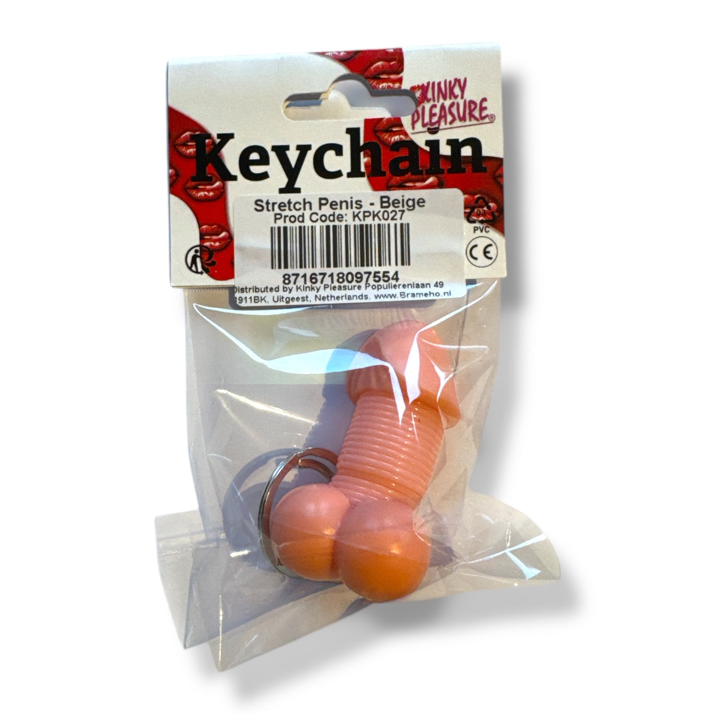 Kinky Pleasure - KPK027 - Keychain - Stretch Penis - Beige