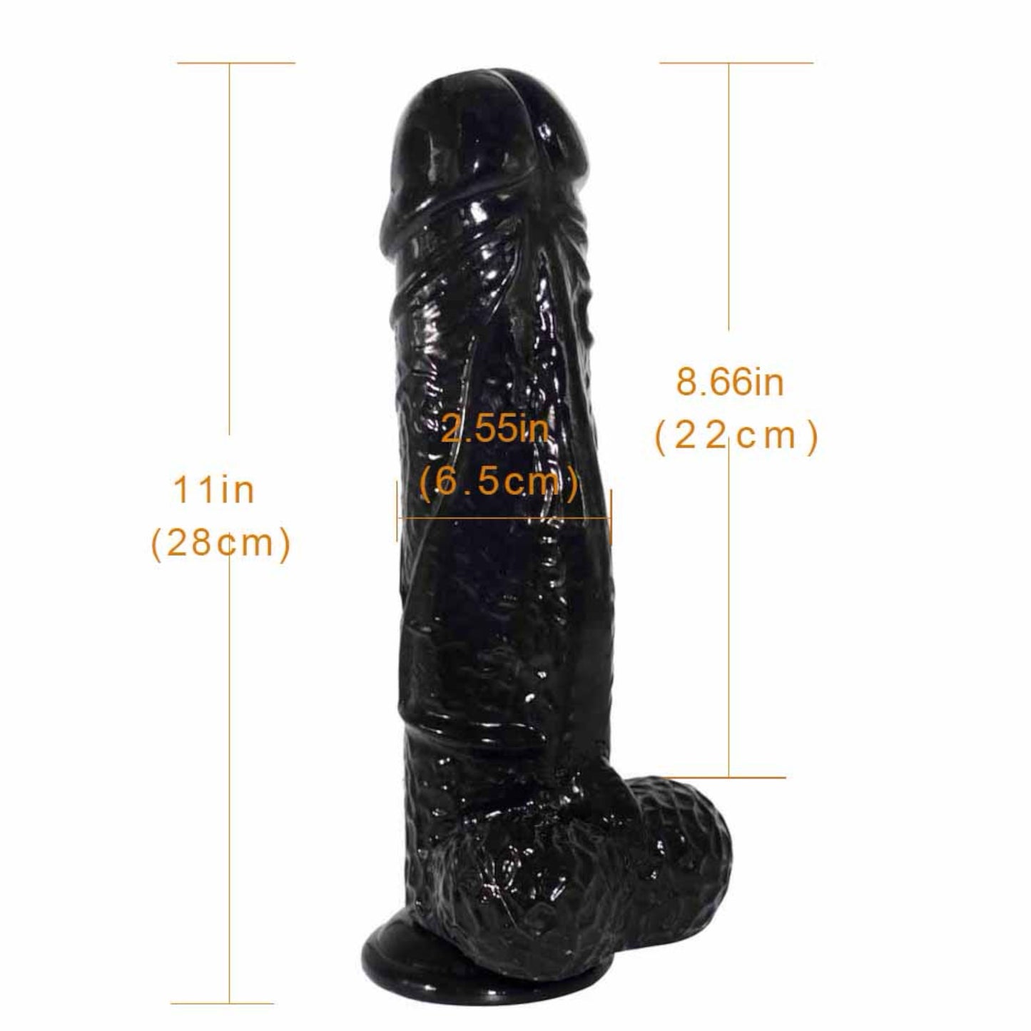 Power Escorts - BR227 - Black - Monster John XL Mega Realistic Dildo - 30 CM / 11,8 Inch